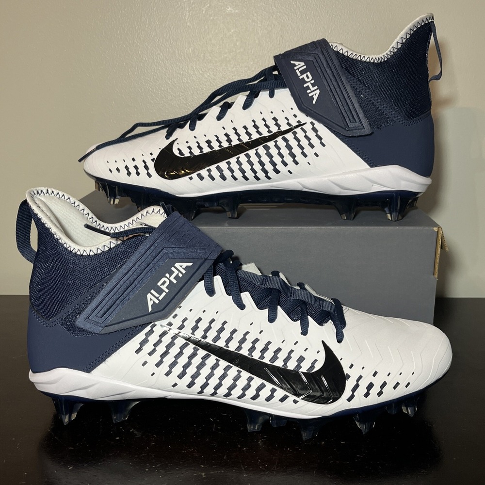 Nike‎ Mens 13.5 Alpha Menace Pro 2 MID Football Cleats BV3945-102 Midnight Navy